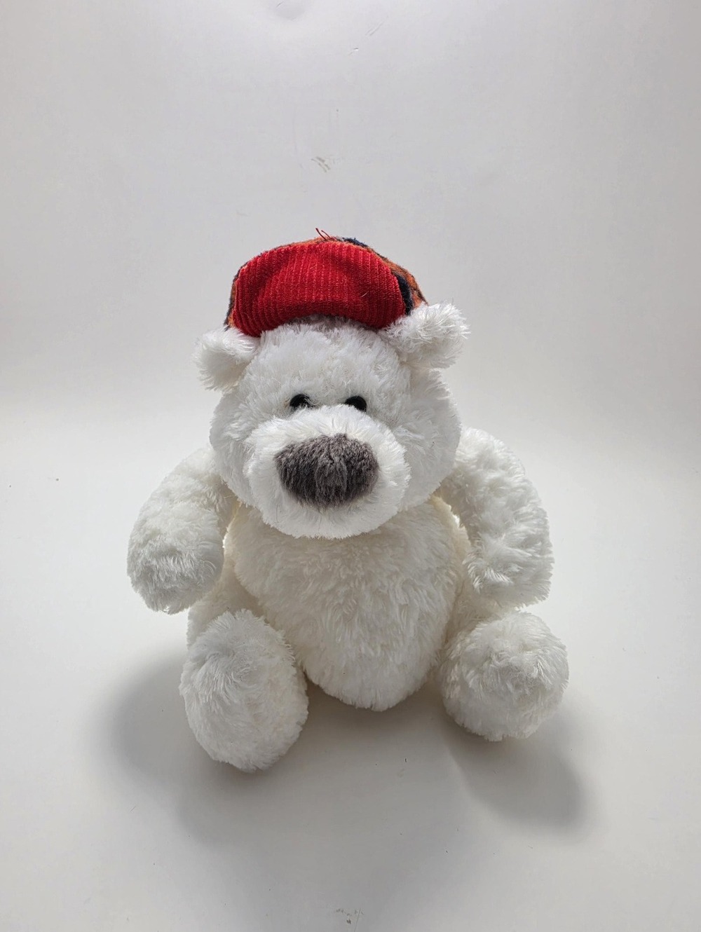 Gund Yuri Polar Bear Plush White w Plaid Hat Christmas Winter (5 inch)